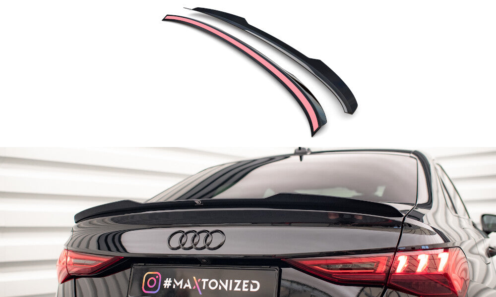 Heck Spoiler Aufsatz Abrisskante für Audi A3 / A3 S-Line Limousine 8Y   Maxton Design