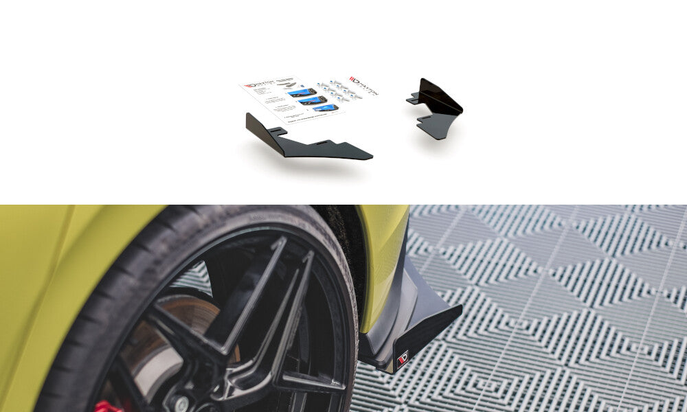 Heck Stoßstangen Flaps / Wings für VW Golf 8 GTI Clubsport Maxton Design