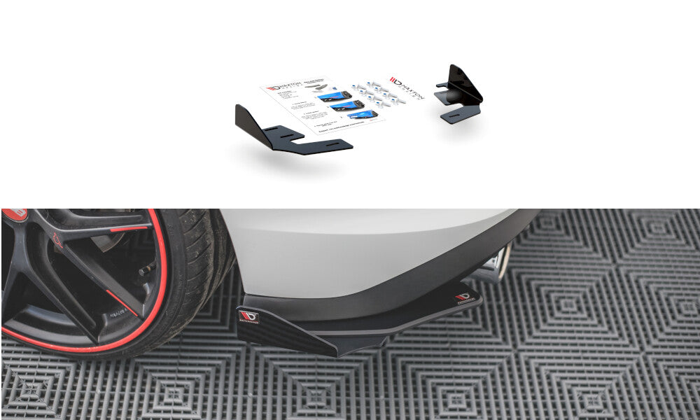 Heck Stoßstangen Flaps / Wings für VW Golf 8 GTI Maxton Design