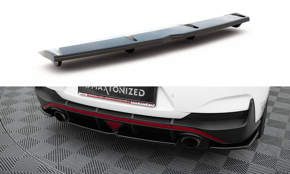 Mittlerer Cup Diffusor Heck Ansatz DTM Look für Hyundai I30 N Fastback Maxton Design