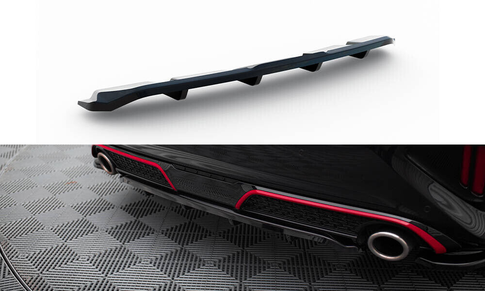 Mittlerer Cup Diffusor Heck Ansatz DTM Look für Kia Ceed GT Facelift Maxton Design