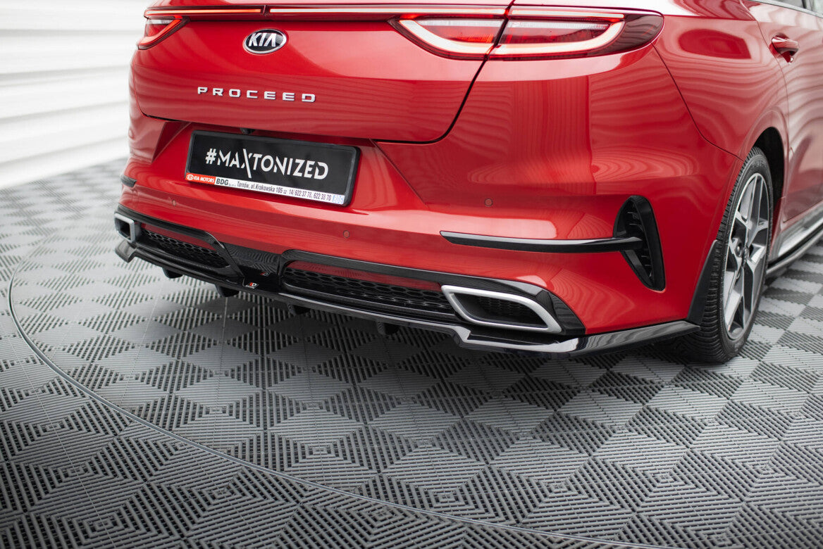 Mittlerer Cup Diffusor Heck Ansatz DTM Look für Kia ProCeed GT-Line Mk1 Maxton Design