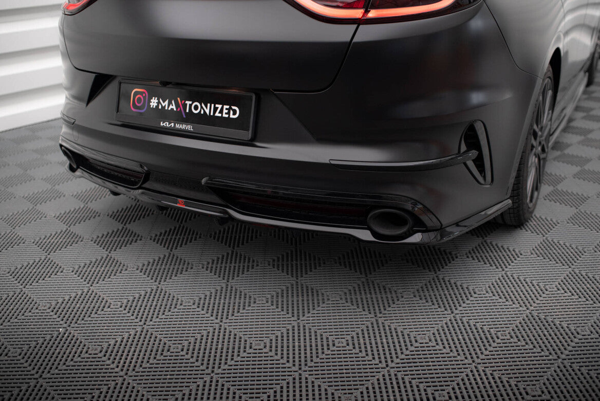 Mittlerer Cup Diffusor Heck Ansatz DTM Look für Kia Proceed GT Facelift Maxton Design