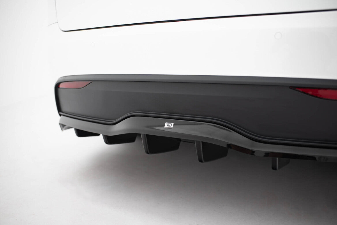 Mittlerer Cup Diffusor Heck Ansatz DTM Look V.2 für Tesla Model X Mk1 FL Maxton Design