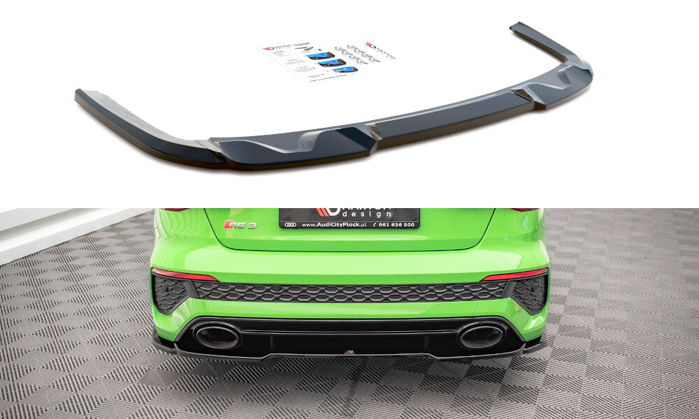 Mittlerer Cup Diffusor Heck Ansatz für Audi RS3 Limousine 8Y Maxton Design