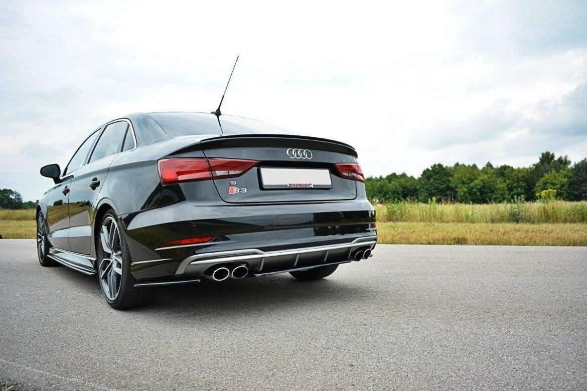 Mittlerer Cup Diffusor Heck Ansatz für Audi S3 8V FL Hatchback / Sportback / Limousine Maxton Design