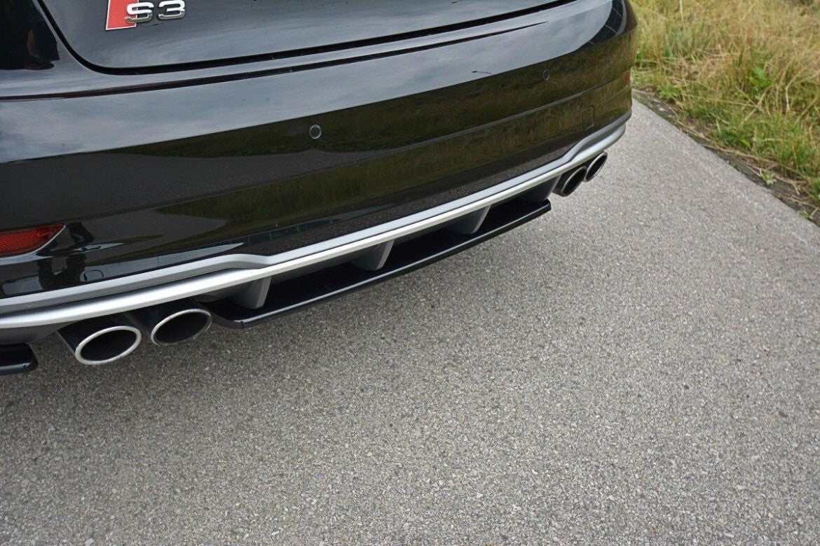 Mittlerer Cup Diffusor Heck Ansatz für Audi S3 8V FL Hatchback / Sportback / Limousine Maxton Design