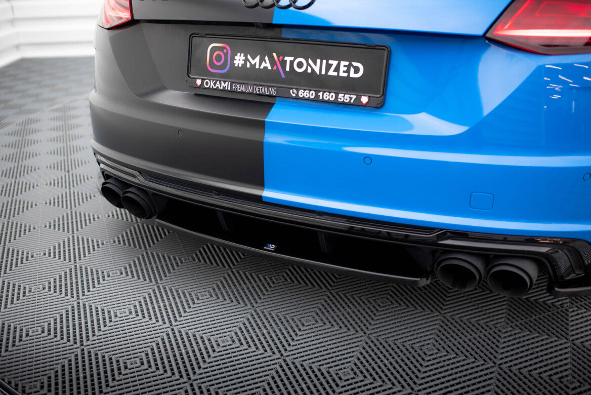 Mittlerer Cup Diffusor Heck Ansatz für Audi TT S 8S FL Maxton Design