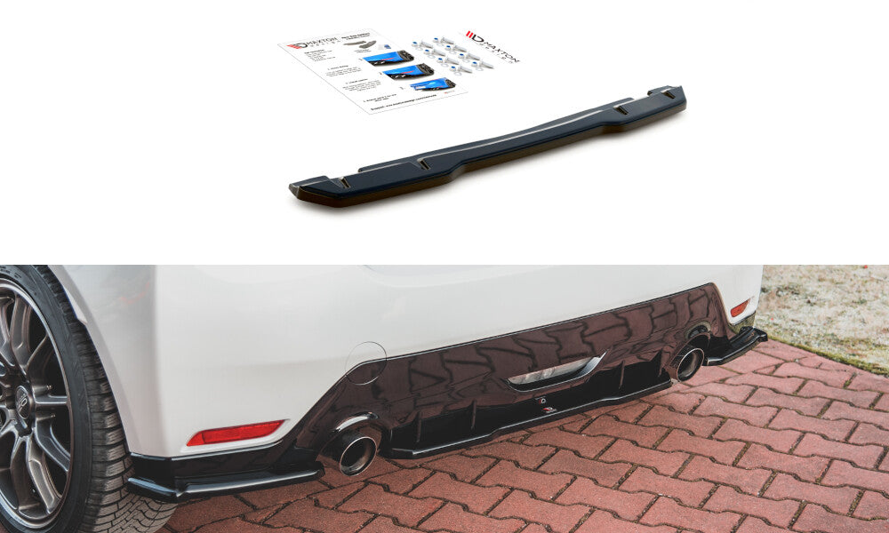 Mittlerer Cup Diffusor Heck Ansatz für Toyota GR Yaris   Maxton Design