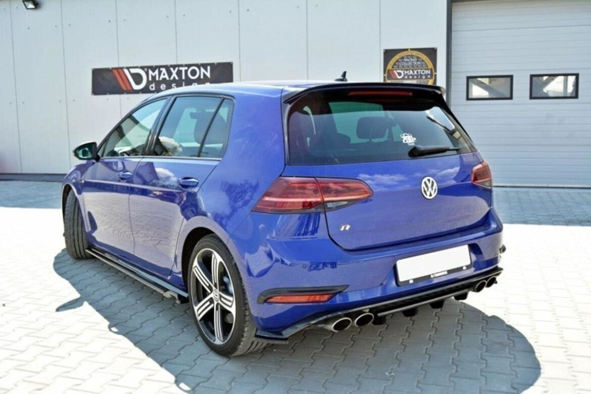 Mittlerer Cup Diffusor Heck Ansatz für VW GOLF 7 R Facelift Maxton Design