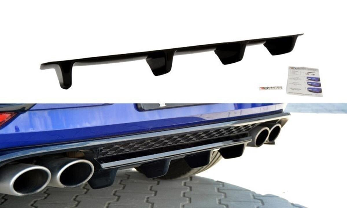 Mittlerer Cup Diffusor Heck Ansatz für VW GOLF 7 R Facelift Maxton Design