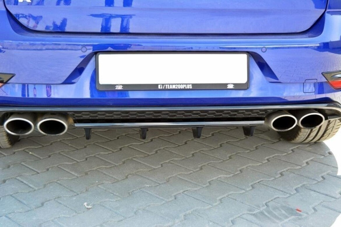 Mittlerer Cup Diffusor Heck Ansatz für VW GOLF 7 R Facelift Maxton Design