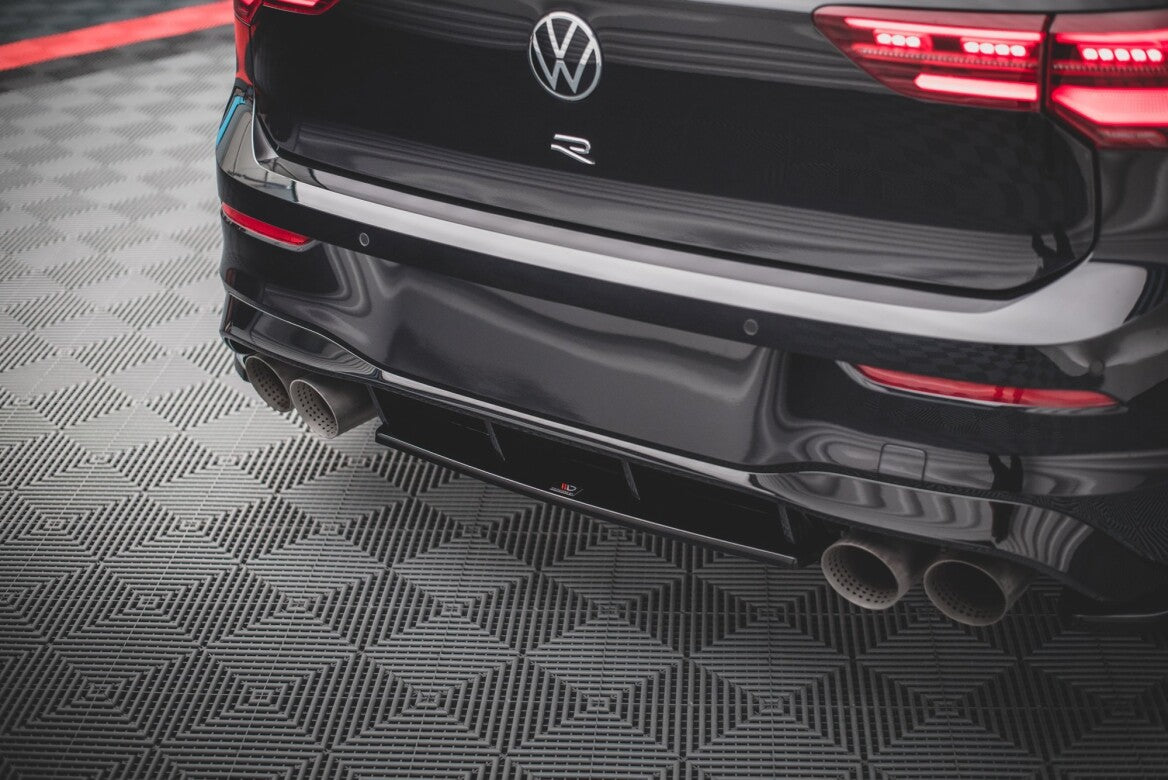 Mittlerer Cup Diffusor Heck Ansatz für VW Golf R Mk8   Maxton Design