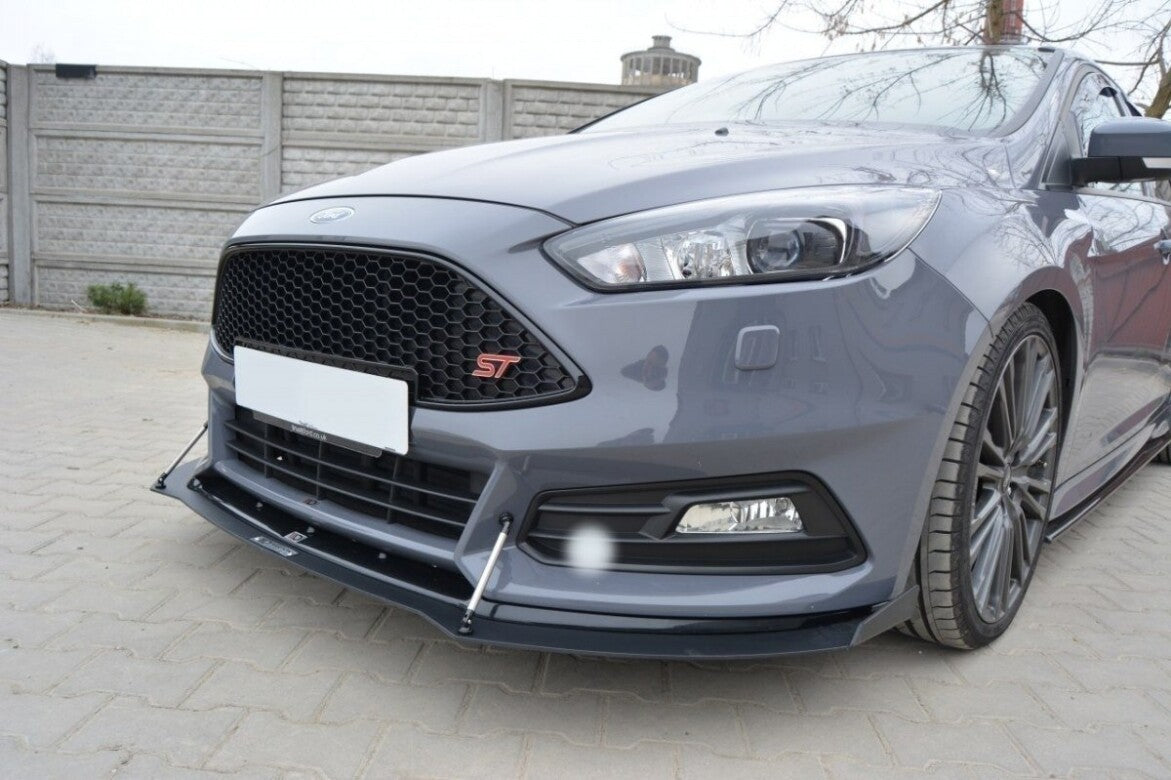 Racing Hybrid Cup Spoilerlippe Front Ansatz V.2 für Ford Focus ST Mk3 FL Maxton Design