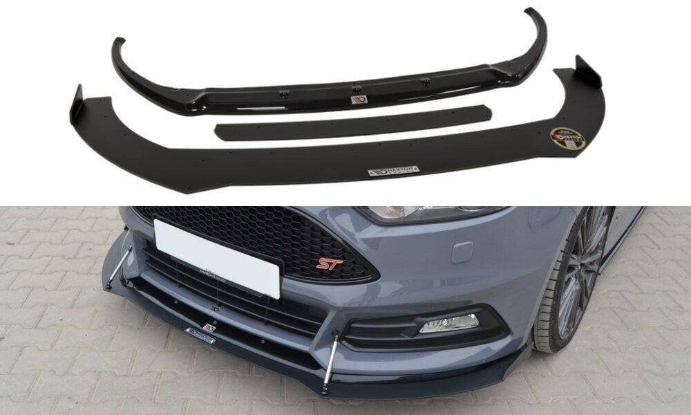 Racing Hybrid Cup Spoilerlippe Front Ansatz V.2 für Ford Focus ST Mk3 FL Maxton Design