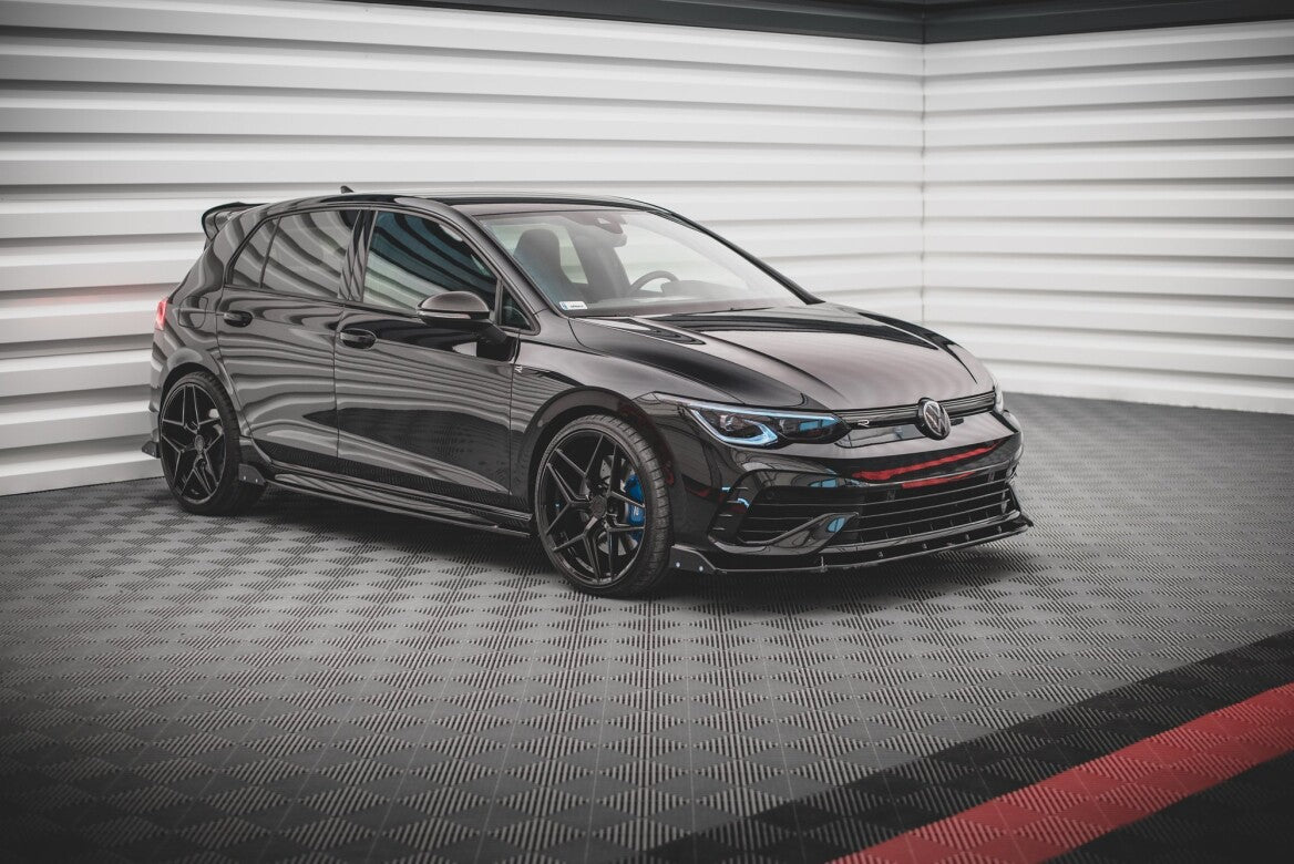 Seitenschweller Ansatz Cup Leisten + Flaps V.2 für VW Golf R Mk8   Maxton Design