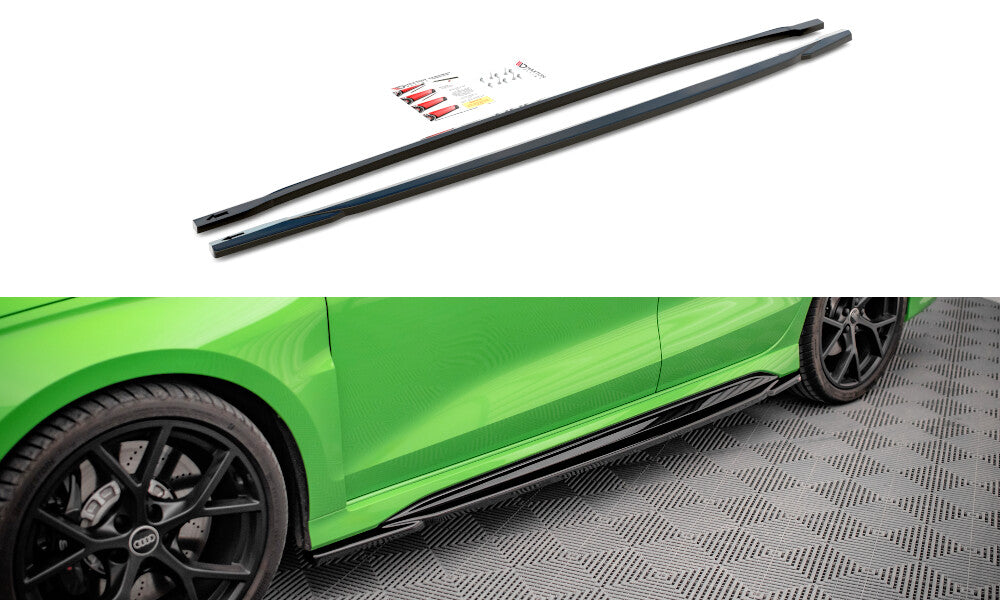 Seitenschweller Ansatz Cup Leisten für Audi RS3 Limousine 8Y Maxton Design