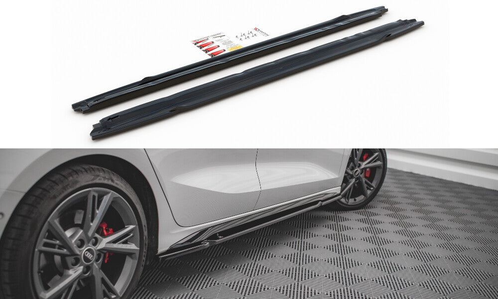 Seitenschweller Ansatz Cup Leisten für Audi S3 / A3 S-Line 8Y Maxton Design
