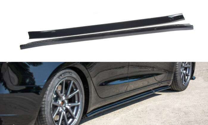 Seitenschweller Ansatz Cup Leisten für Tesla Model 3 / Model 3 Performance Mk1 / Mk1 FL Maxton Design