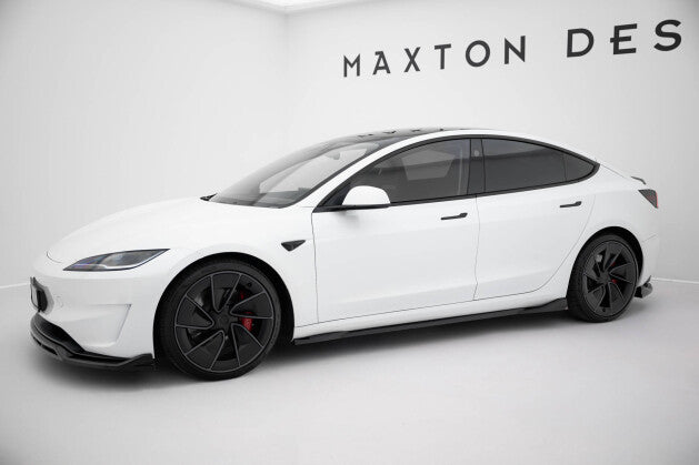 Seitenschweller Ansatz Cup Leisten V.1 für Tesla Model 3 Performance Mk1 FL Maxton Design