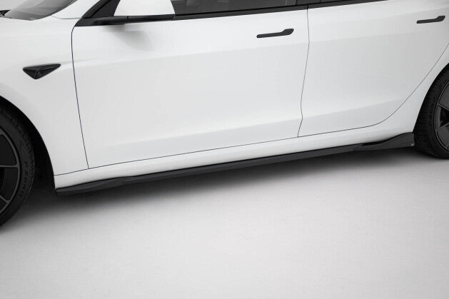 Seitenschweller Ansatz Cup Leisten V.1 für Tesla Model 3 Performance Mk1 FL Maxton Design