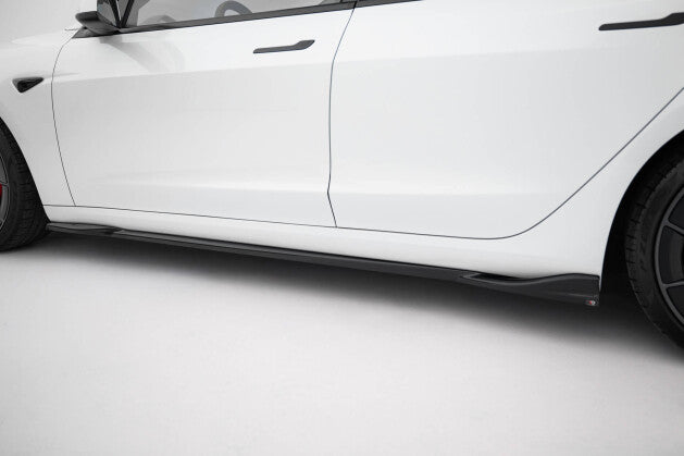 Seitenschweller Ansatz Cup Leisten V.1 für Tesla Model 3 Performance Mk1 FL Maxton Design