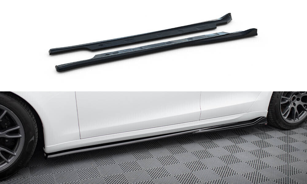Seitenschweller Ansatz Cup Leisten V.1 für Tesla Model S Plaid Mk1 FL Maxton Design