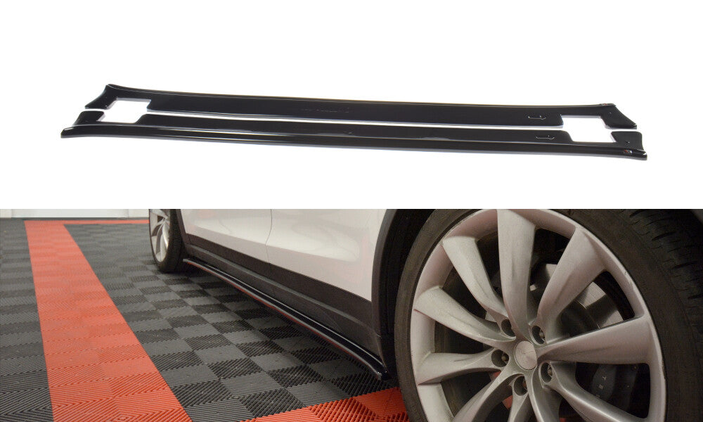 Seitenschweller Ansatz Cup Leisten V.1 für TESLA MODEL X Maxton Design