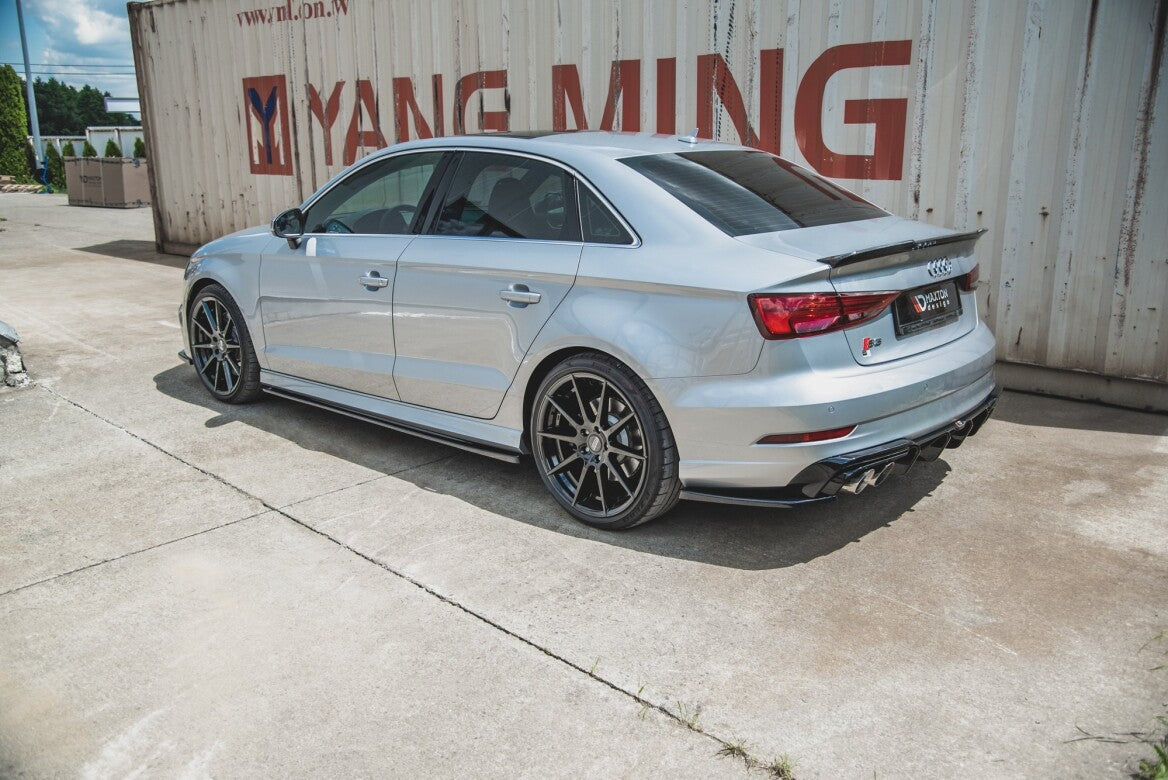 Seitenschweller Ansatz Cup Leisten V.2 für Audi S3 / A3 S-Line Limousine 8V Facelift Maxton Design