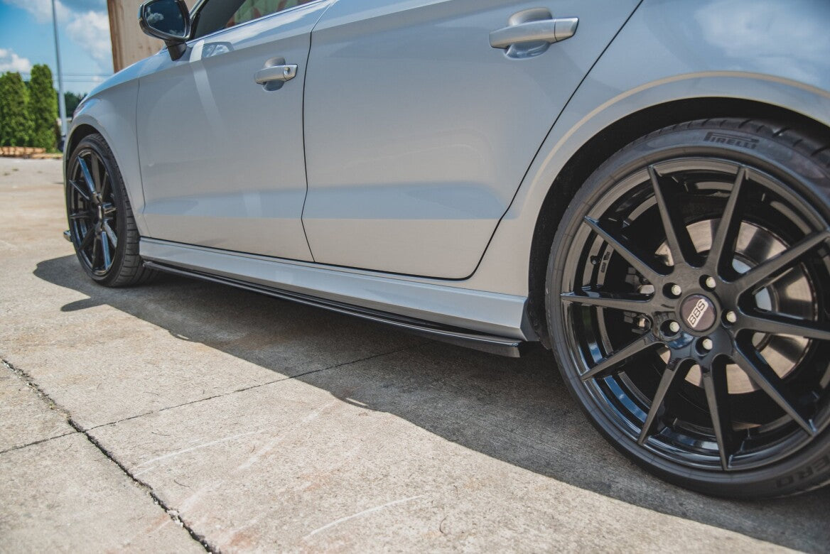 Seitenschweller Ansatz Cup Leisten V.2 für Audi S3 / A3 S-Line Limousine 8V Facelift Maxton Design