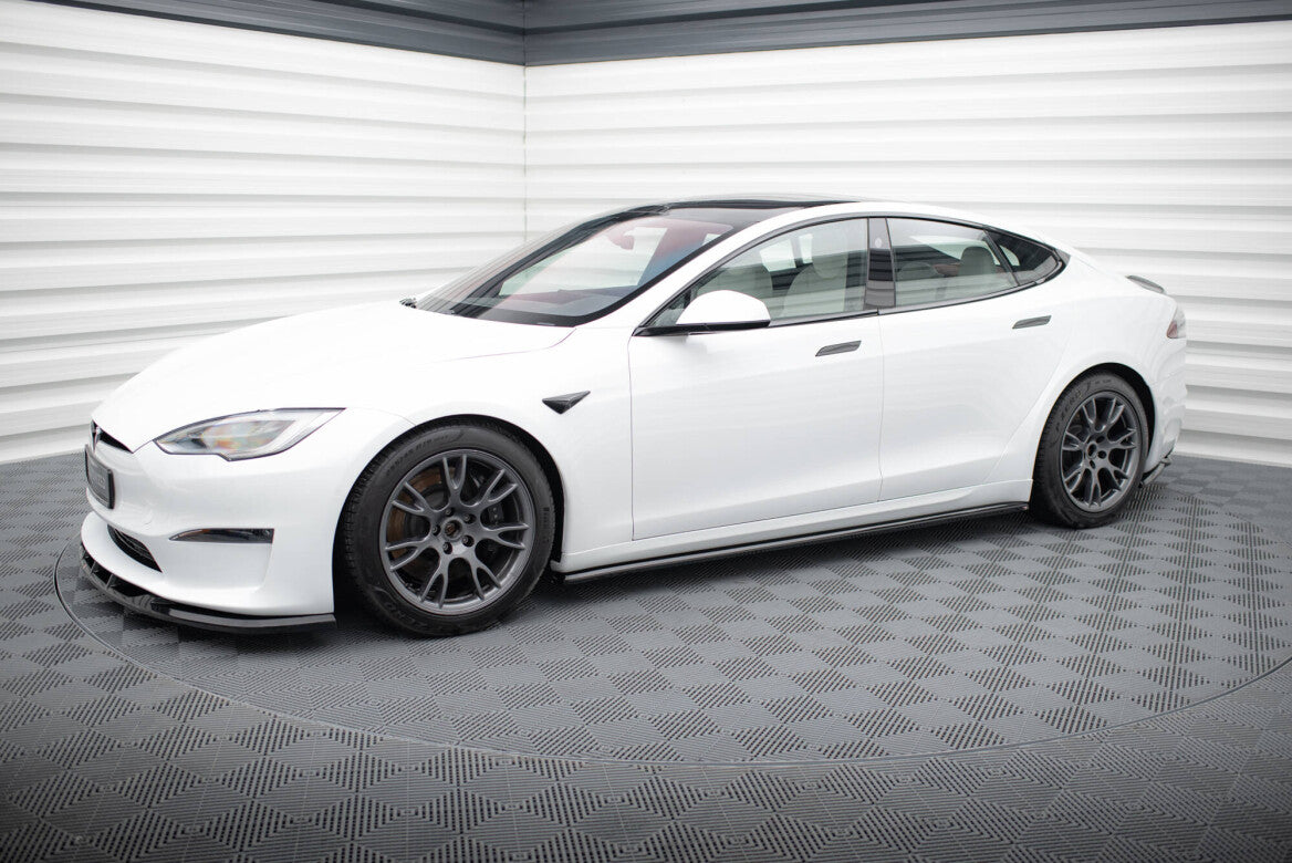 Seitenschweller Ansatz Cup Leisten V.2 für Tesla Model S Plaid Mk1 FL Maxton Design