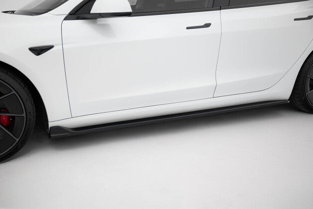 Seitenschweller Ansatz Cup Leisten V.3 für Tesla Model 3 Performance Mk1 FL Maxton Design