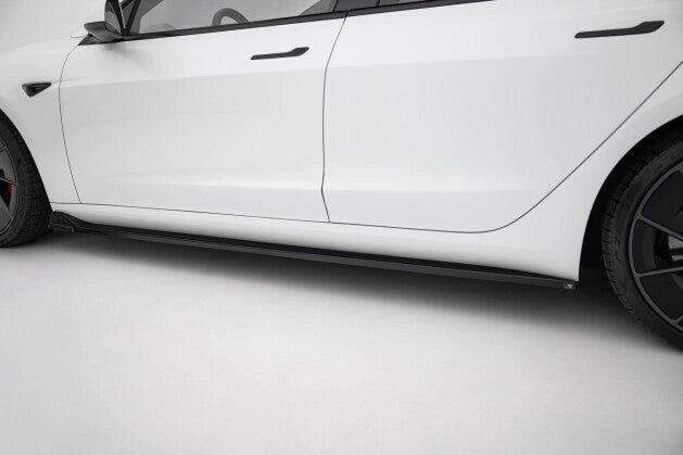 Seitenschweller Ansatz Cup Leisten V.3 für Tesla Model 3 Performance Mk1 FL Maxton Design