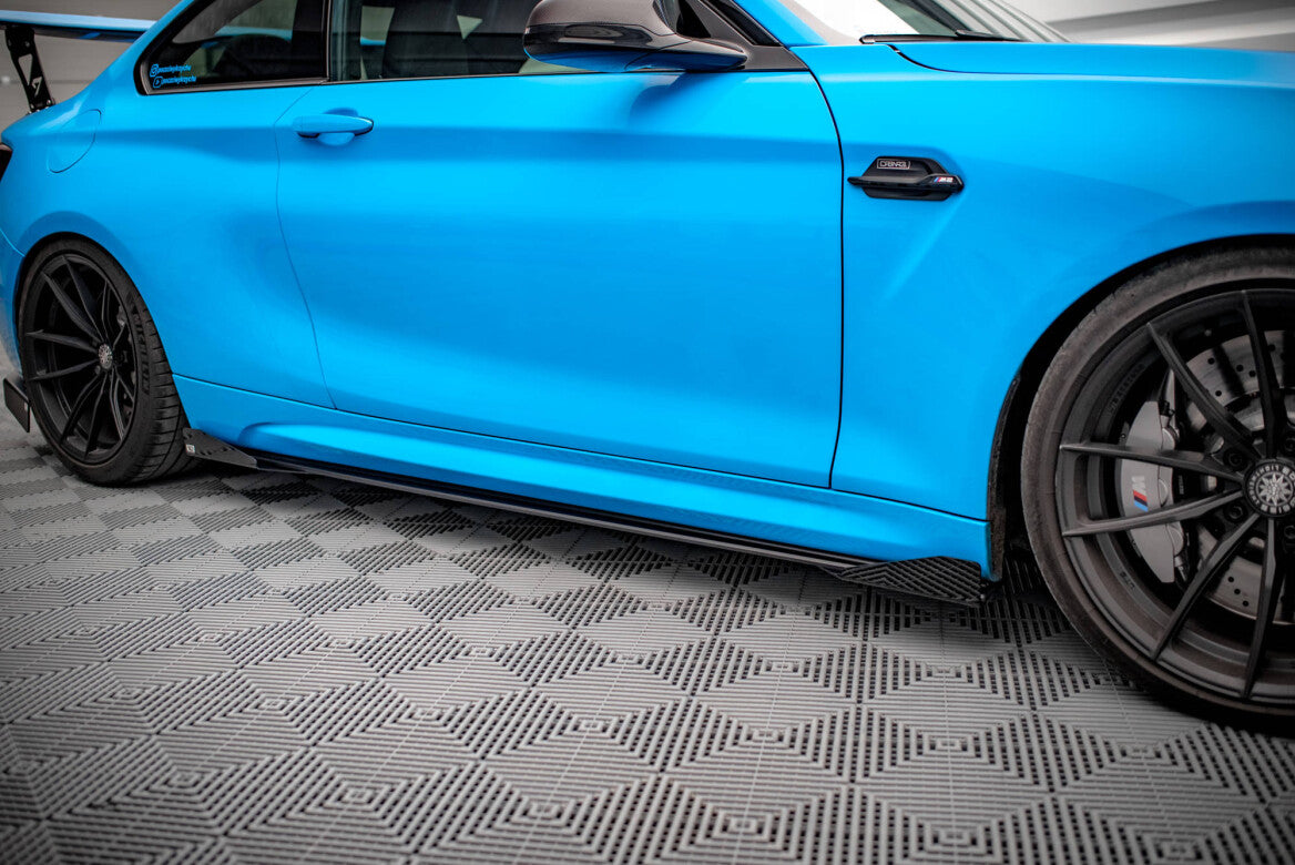Seitenschweller Flaps für BMW M2 F87 schwarz Maxton Design