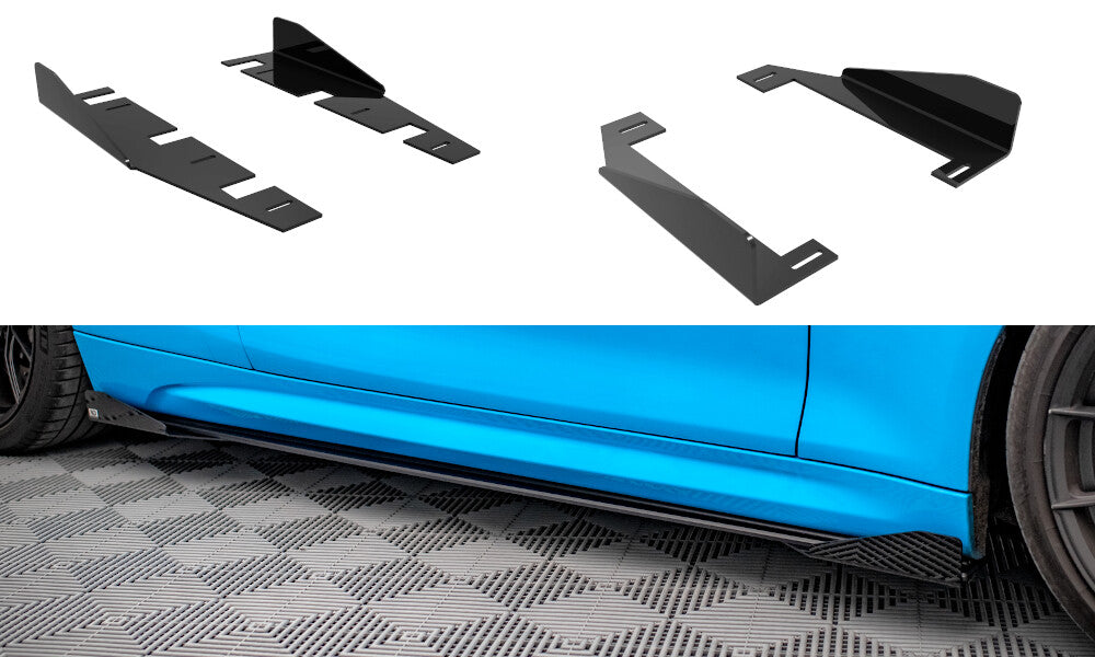 Seitenschweller Flaps für BMW M2 F87 schwarz Maxton Design