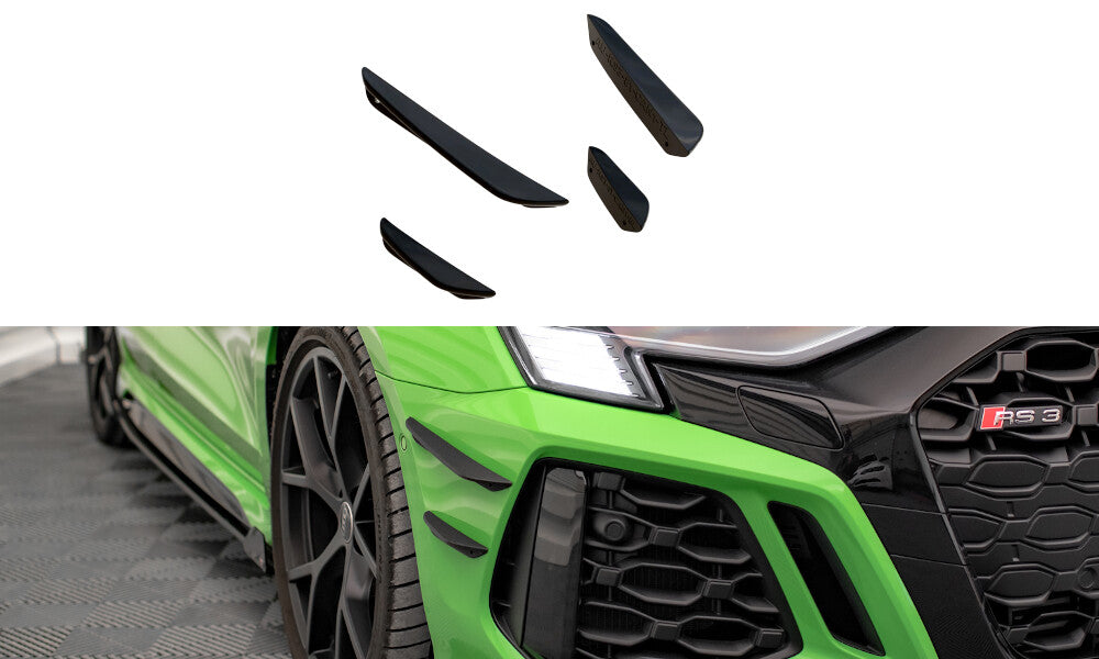 Stoßstangen Flaps Wings vorne Canards für Audi RS3 8Y Maxton Design