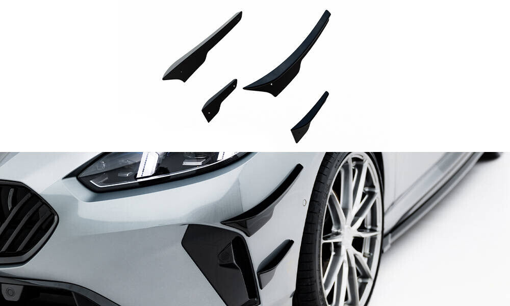 Stoßstangen Flaps Wings vorne Canards für BMW M135i F70 Maxton Design