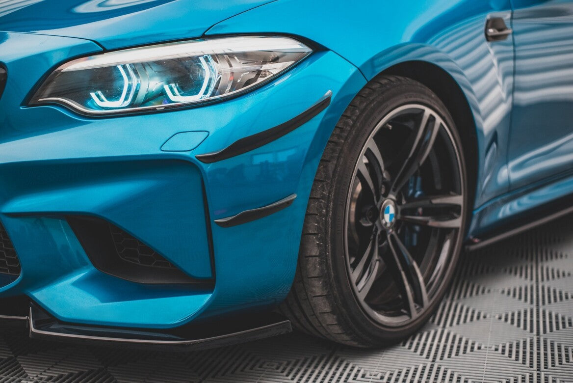 Stoßstangen Flaps Wings vorne Canards für BMW M2 F87 Maxton Design