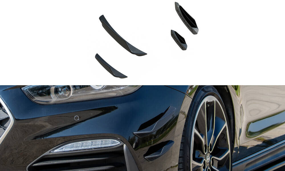 Stoßstangen Flaps Wings vorne Canards für Hyundai I30 N Mk3 Maxton Design