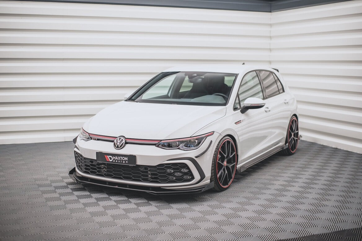 Stoßstangen Flaps Wings vorne Canards für VW Golf 8 GTI Maxton Design
