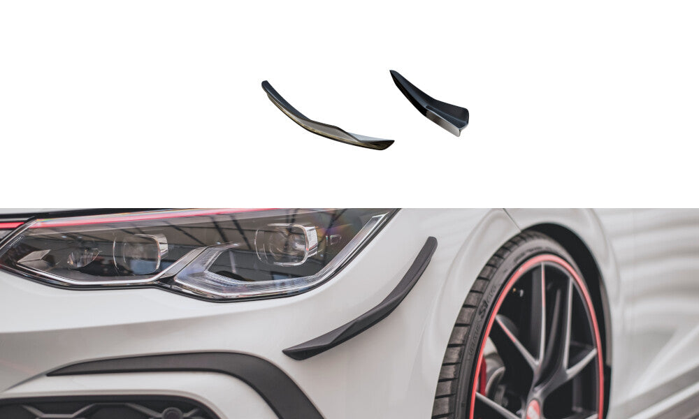 Stoßstangen Flaps Wings vorne Canards für VW Golf 8 GTI Maxton Design