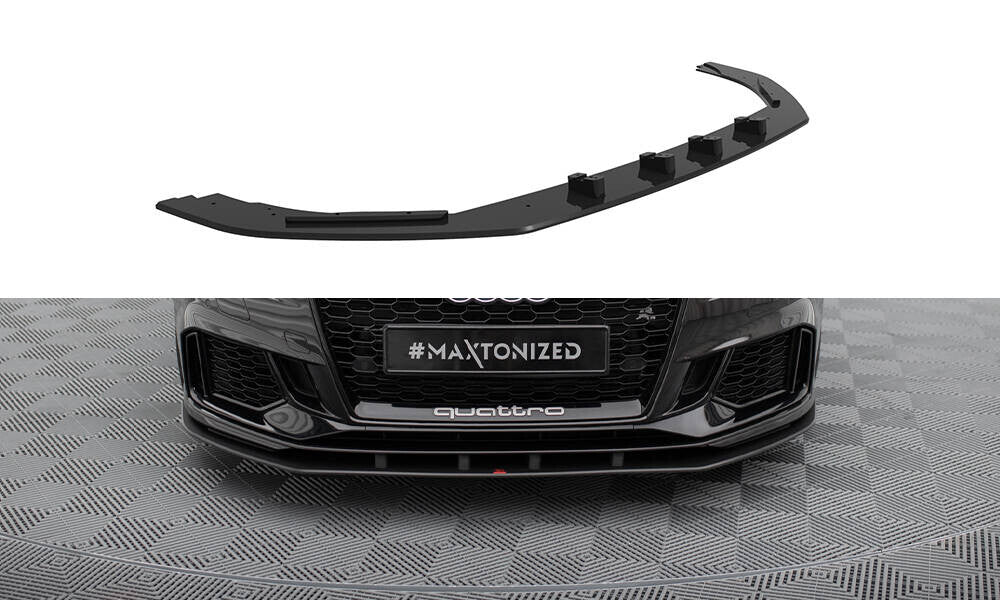 Street Pro Cup Spoilerlippe Front Ansatz für Audi RS3 Limousine 8V Facelift Maxton Design
