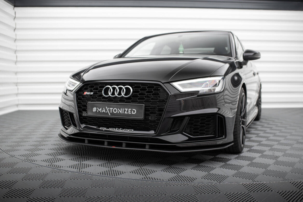 Street Pro Cup Spoilerlippe Front Ansatz für Audi RS3 Limousine 8V Facelift Maxton Design
