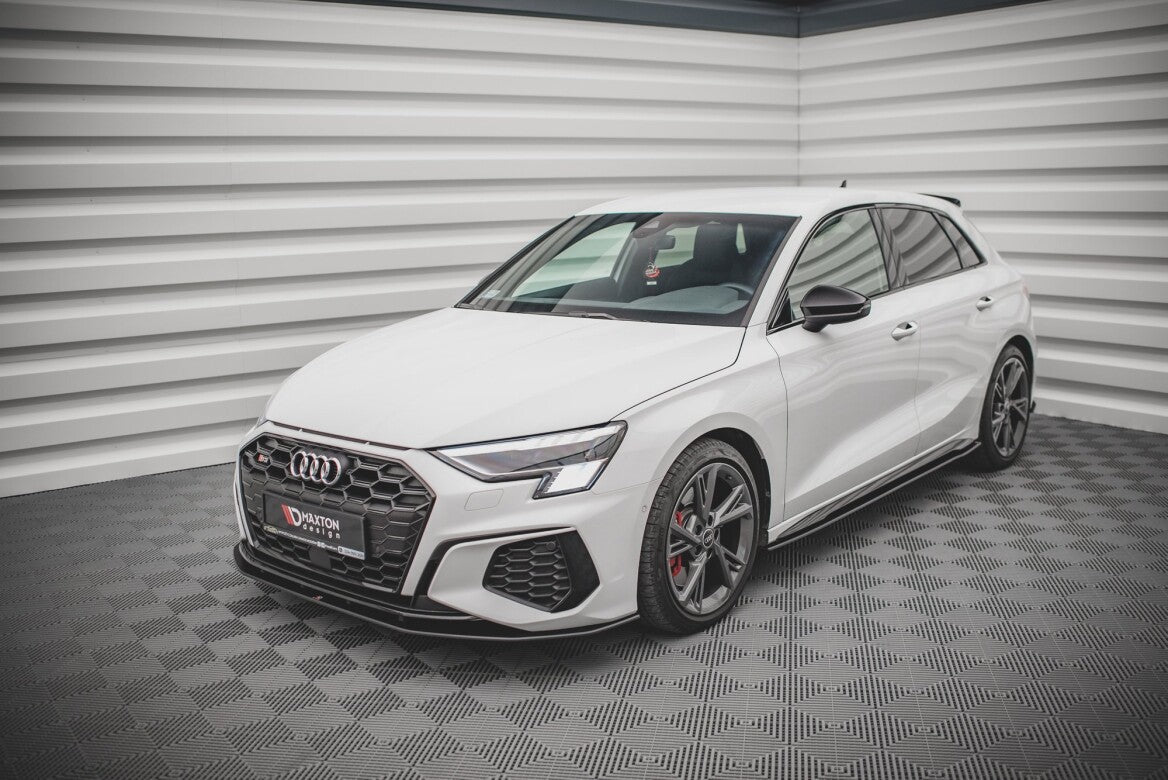Street Pro Cup Spoilerlippe Front Ansatz für Audi S3 / A3 S-Line 8Y   Maxton Design