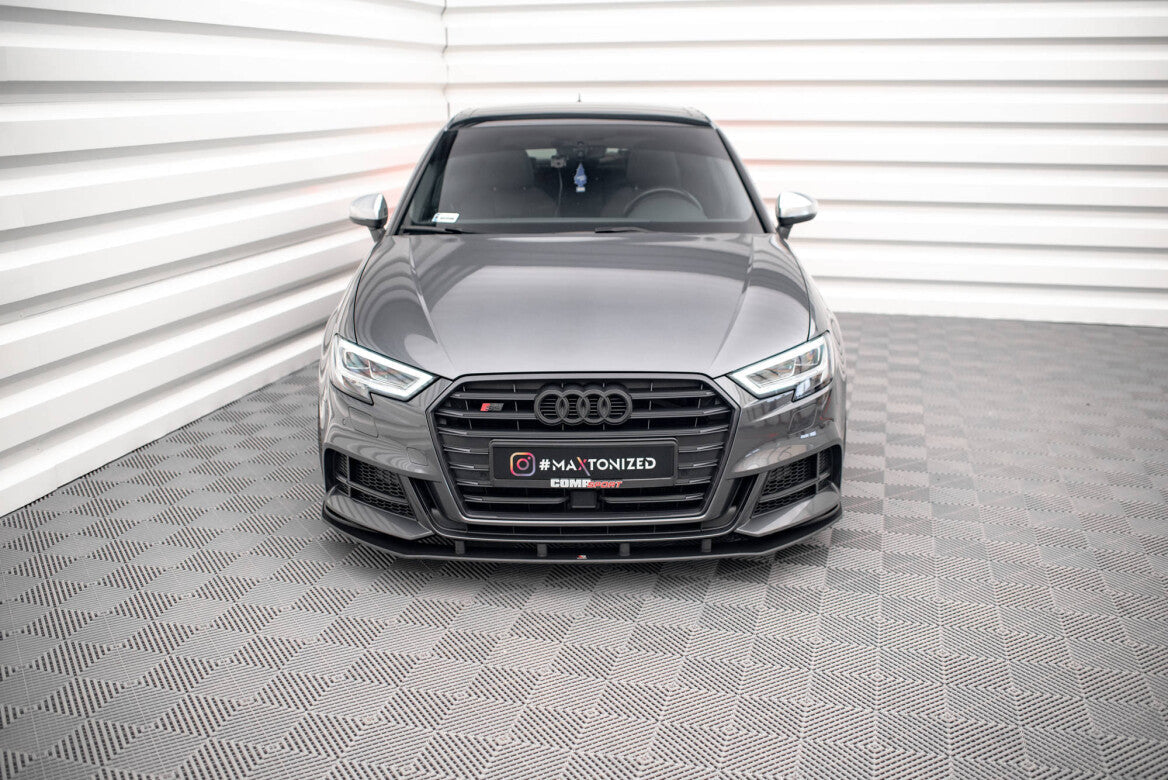 Street Pro Cup Spoilerlippe Front Ansatz für Audi S3 Sportback 8V Facelift Maxton Design