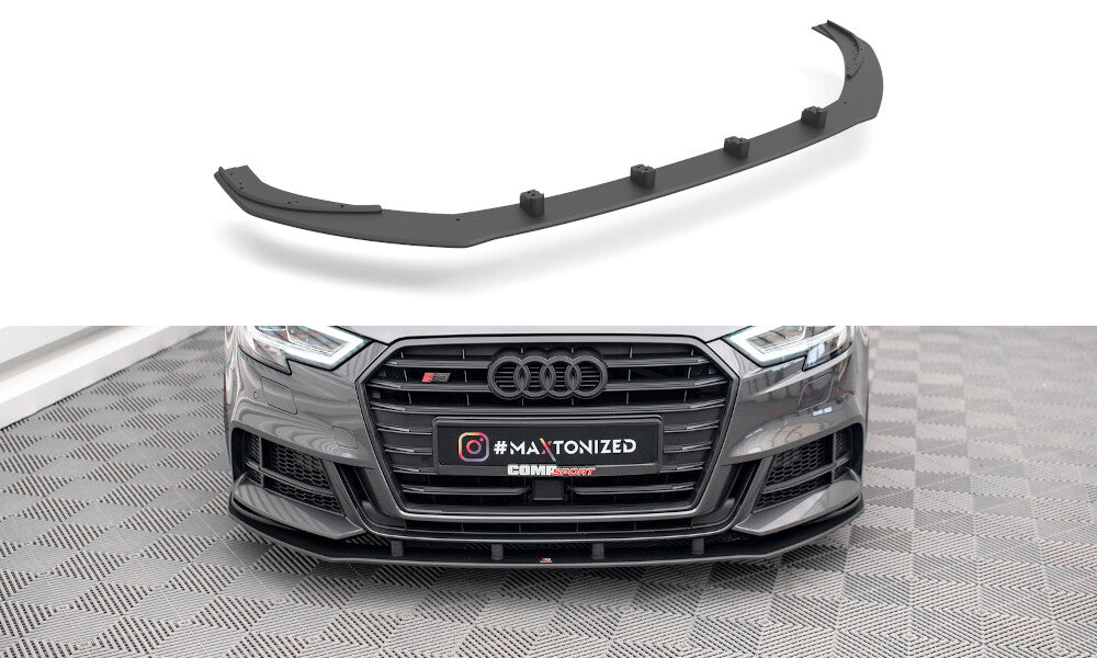 Street Pro Cup Spoilerlippe Front Ansatz für Audi S3 Sportback 8V Facelift Maxton Design