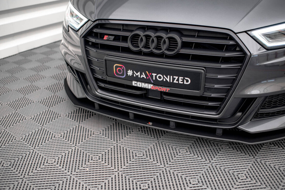 Street Pro Cup Spoilerlippe Front Ansatz für Audi S3 Sportback 8V Facelift Maxton Design
