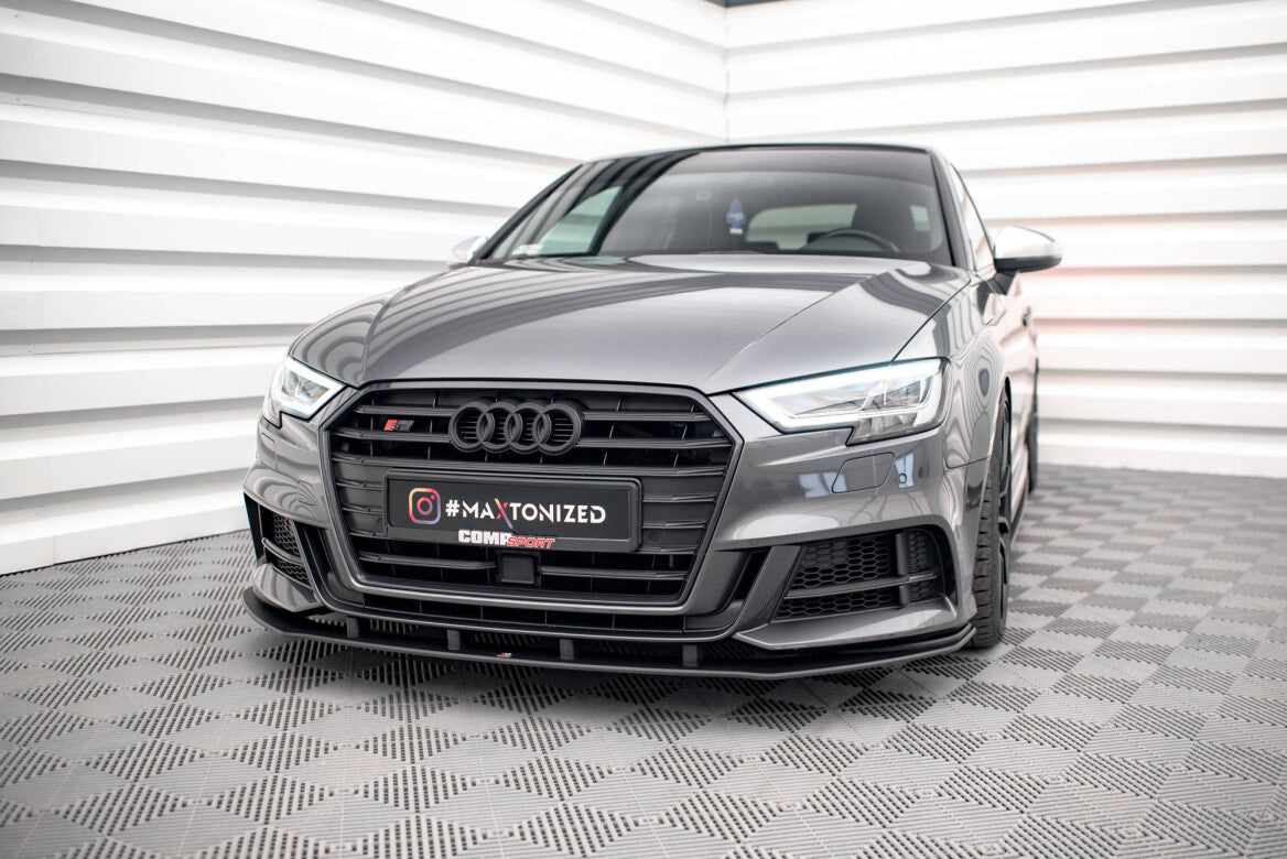 Street Pro Cup Spoilerlippe Front Ansatz für Audi S3 Sportback 8V Facelift Maxton Design