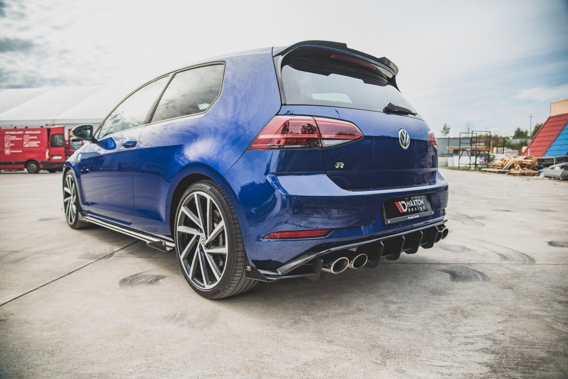Street Pro Heck Ansatz Flaps Diffusor + Flaps für VW Golf 7 R Facelift Maxton Design