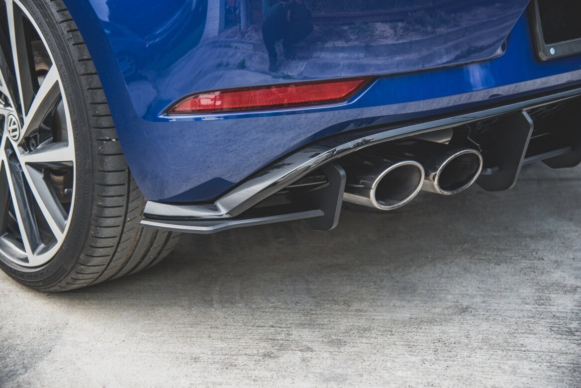 Street Pro Heck Ansatz Flaps Diffusor + Flaps für VW Golf 7 R Facelift Maxton Design